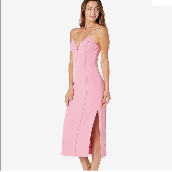 Bardot Pink Midi Dress - Picture 3 of 13